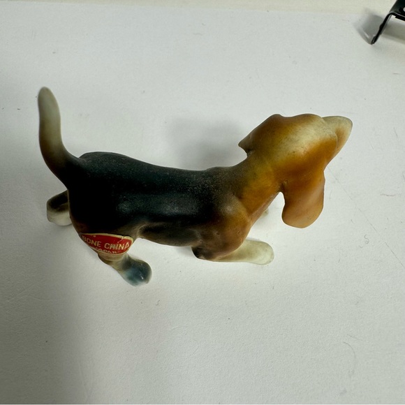 Vintage Bone China Beagle Dog Figurine. sticker reads “Bone China” Japan. - Picture 5 of 7
